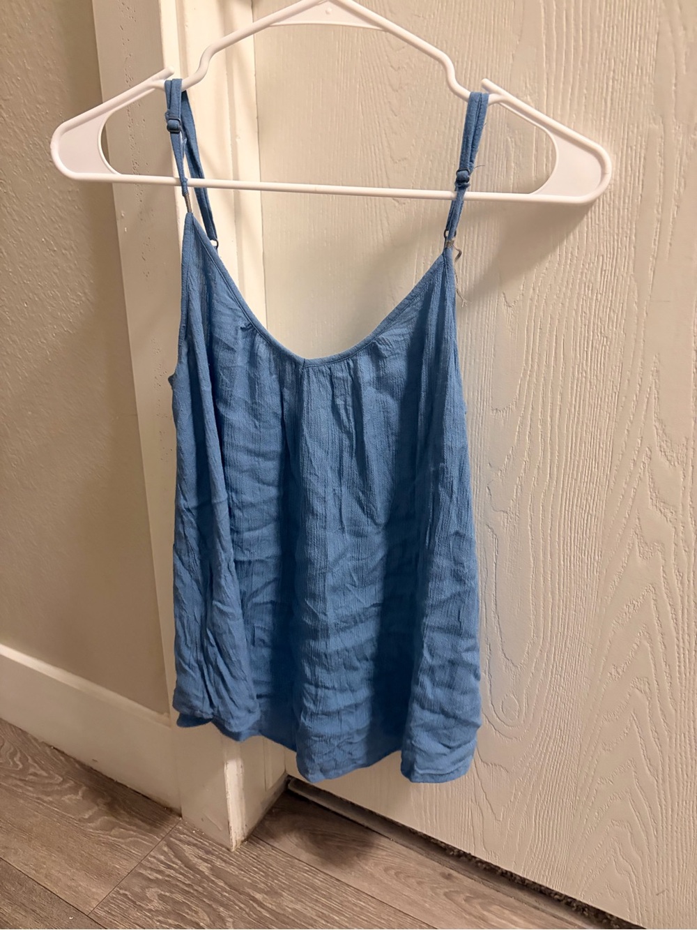 Roxy Light Blue Knotted Strap Tank Top